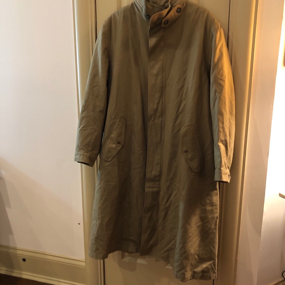 London Fog Lined Khaki Rain/Trench Coat Men’s 46R